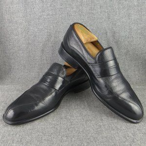 AVVENTURA Black Leather Slip On Loafer Spain 9 M